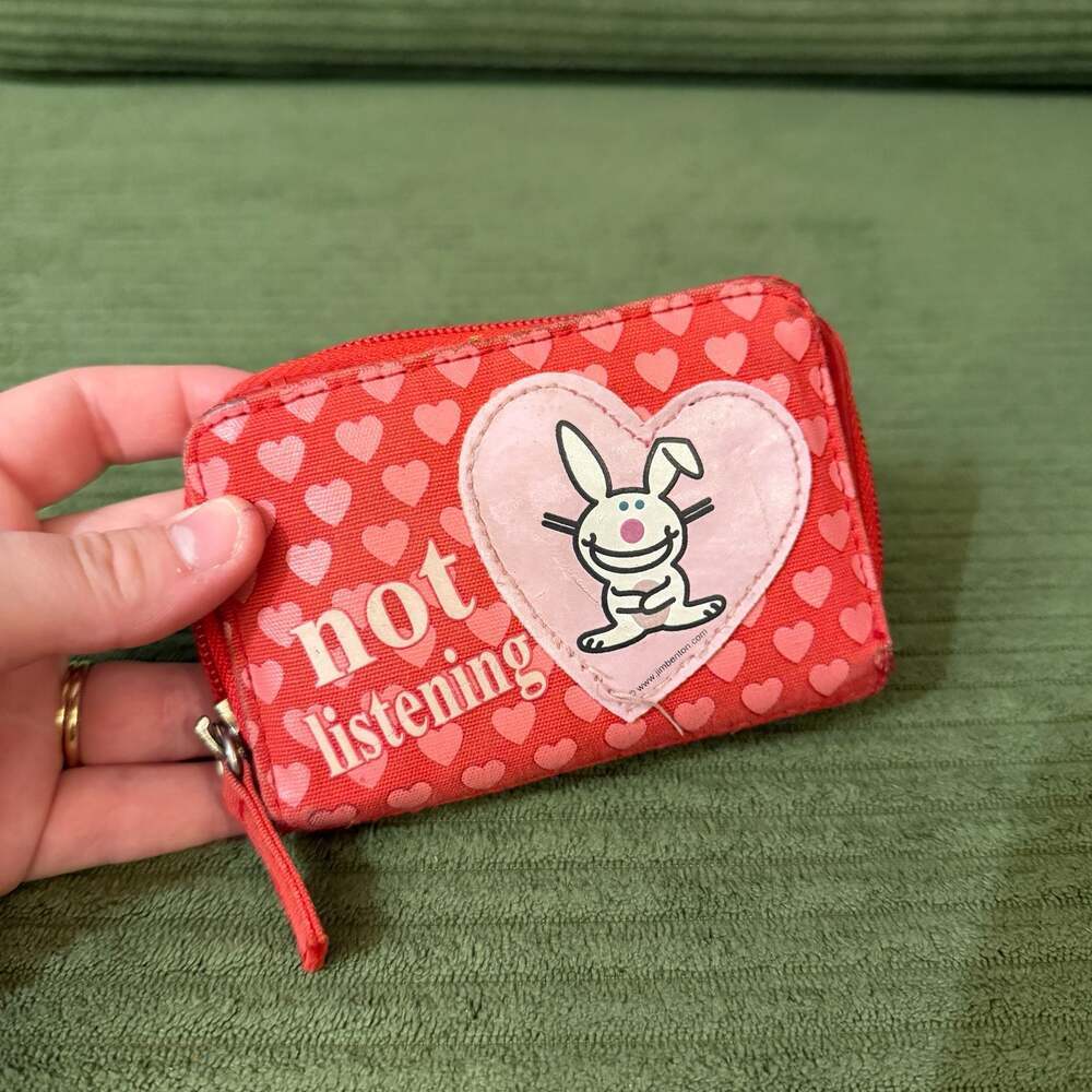Y2K Happy Bunny “Not Listening” Wallet Playground Prep Kidcore